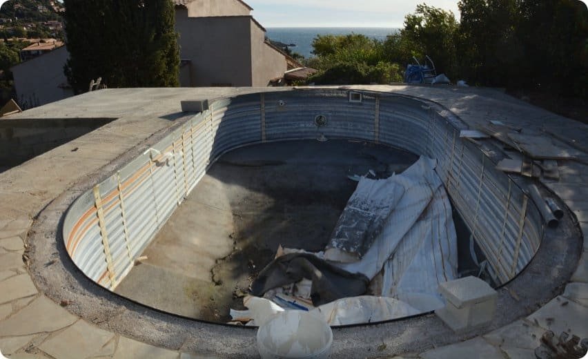 piscine avant travaux